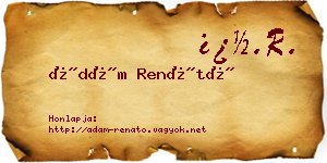 Ádám Renátó névjegykártya